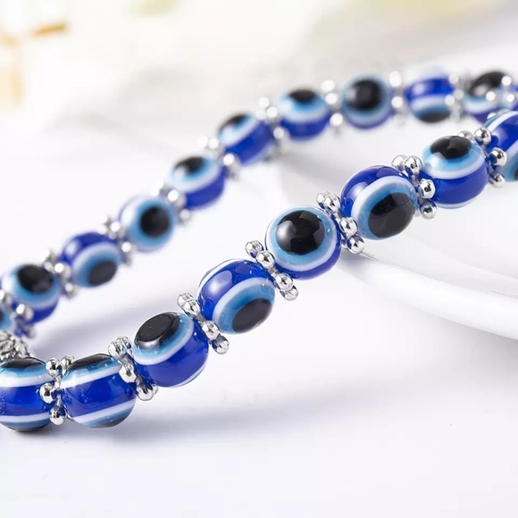 Turkish Lucky Evil Eye Bracelets Blue Evil Eye Bead Bracelet | Elephant - Picture 3 of 3
